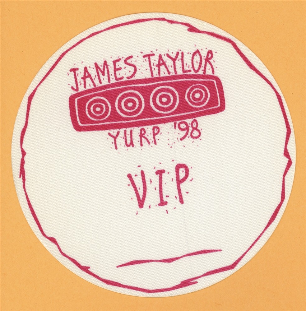 James Taylor 1998 Yurp Concert Tour VIP Backstage Pass
