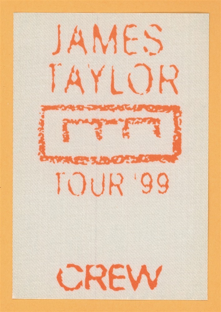James Taylor 1999 Concert Tour CREW Backstage Pass