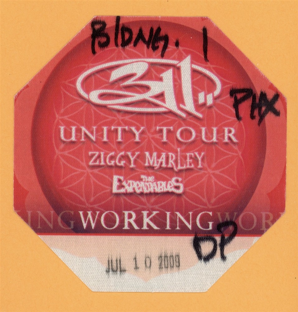 311 2009 Unity Tour WORKING Backstage Pass