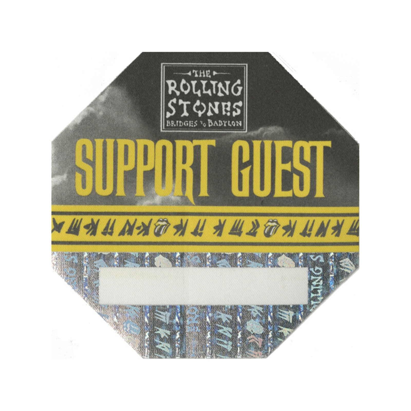 Rolling Stones 1997 Bridges to Babylon Concert Tour Support Guest Backstage Pass