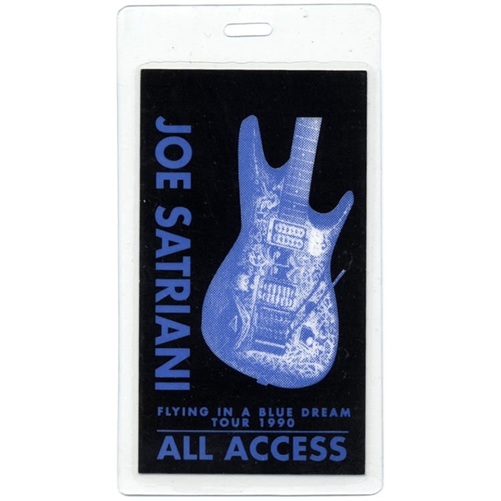 Joe Satriani 1990 Flying in a Blue Dream Tour All Access Laminate Backstage Pass