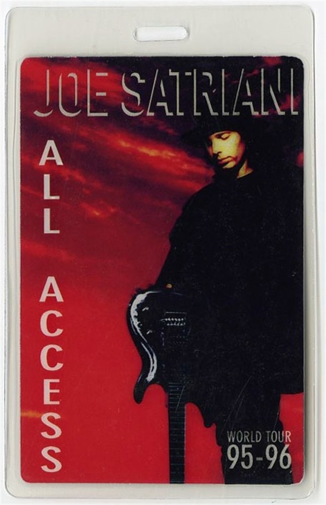 Joe Satriani 1995 Concert Tour All Access Laminated Backstage Pass