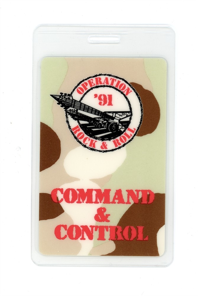 Judas Priest 1991 Operation Rock & Roll Laminated Backstage Pass