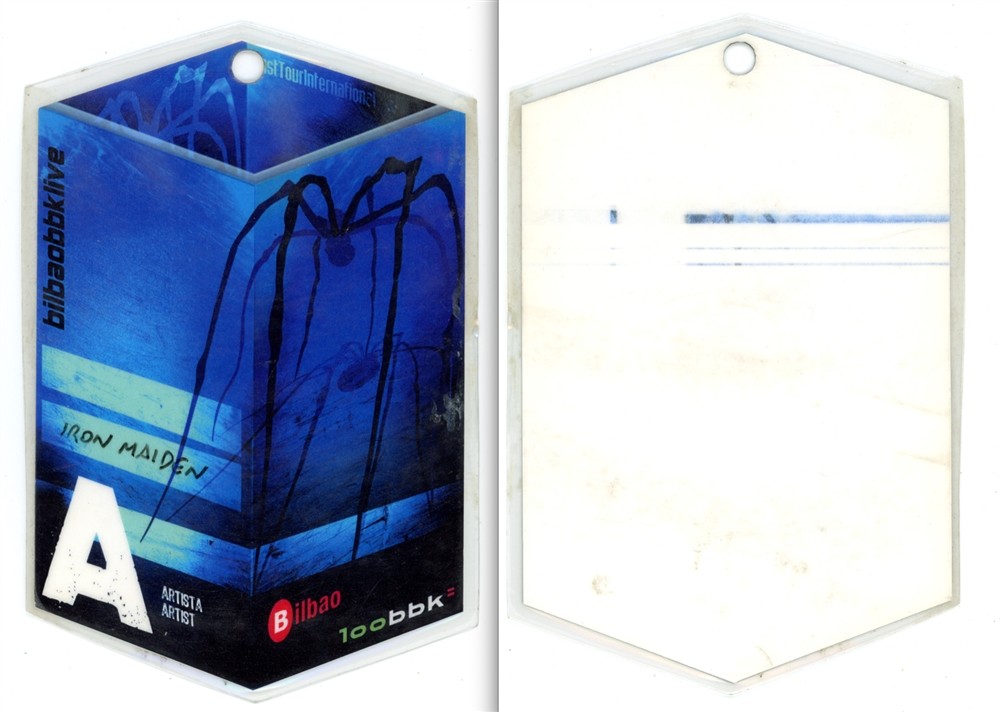 Iron Maiden 2007 Bilbao Bbk Live ARTIST Laminated Backstage Pass