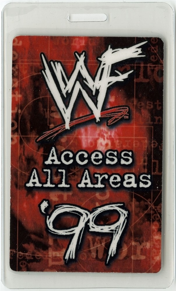WWF World Wrestling Federation 1999 Undertaker Laminated Backstage Pass