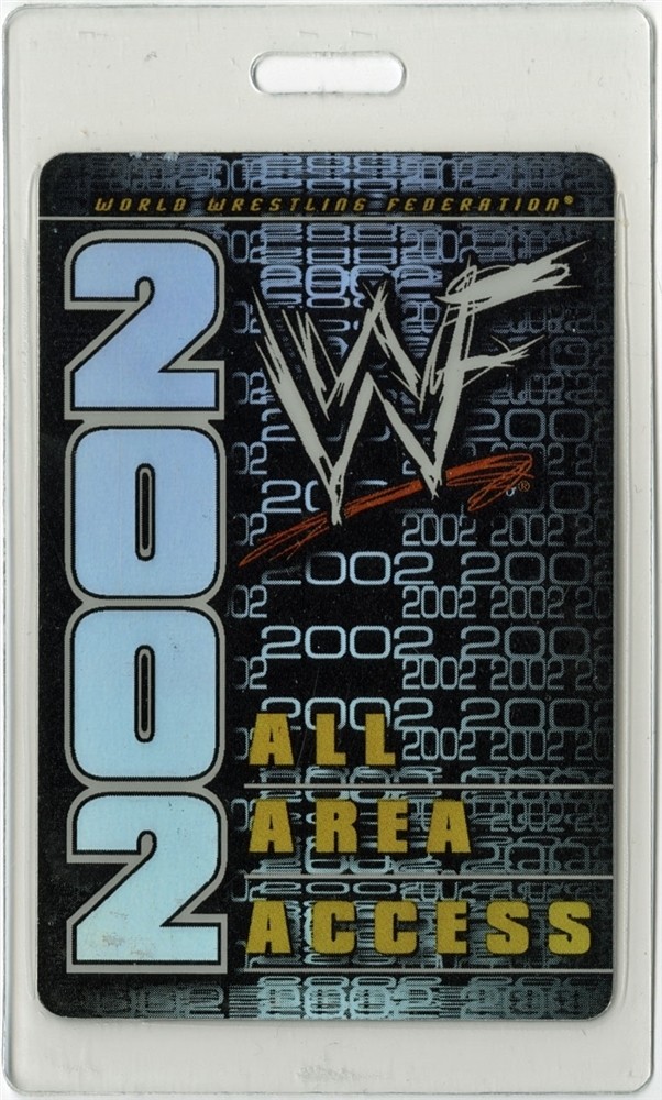 WWF World Wrestling Federation 2002 The Rock vs The Undertaker Backstage Pass