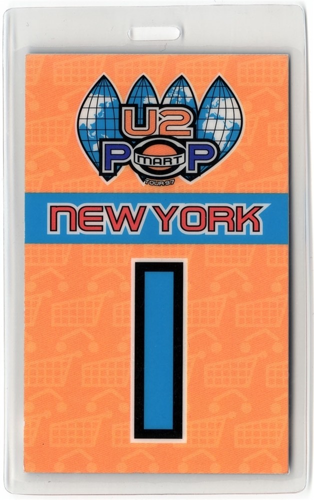 U2 1997 Popmart Concert Tour New York 1 Laminated Backstage Pass
