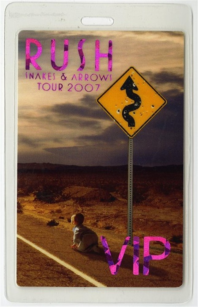 Rush 2007 Concert Laminated Backstage Pass Snakes & Arrows Tour