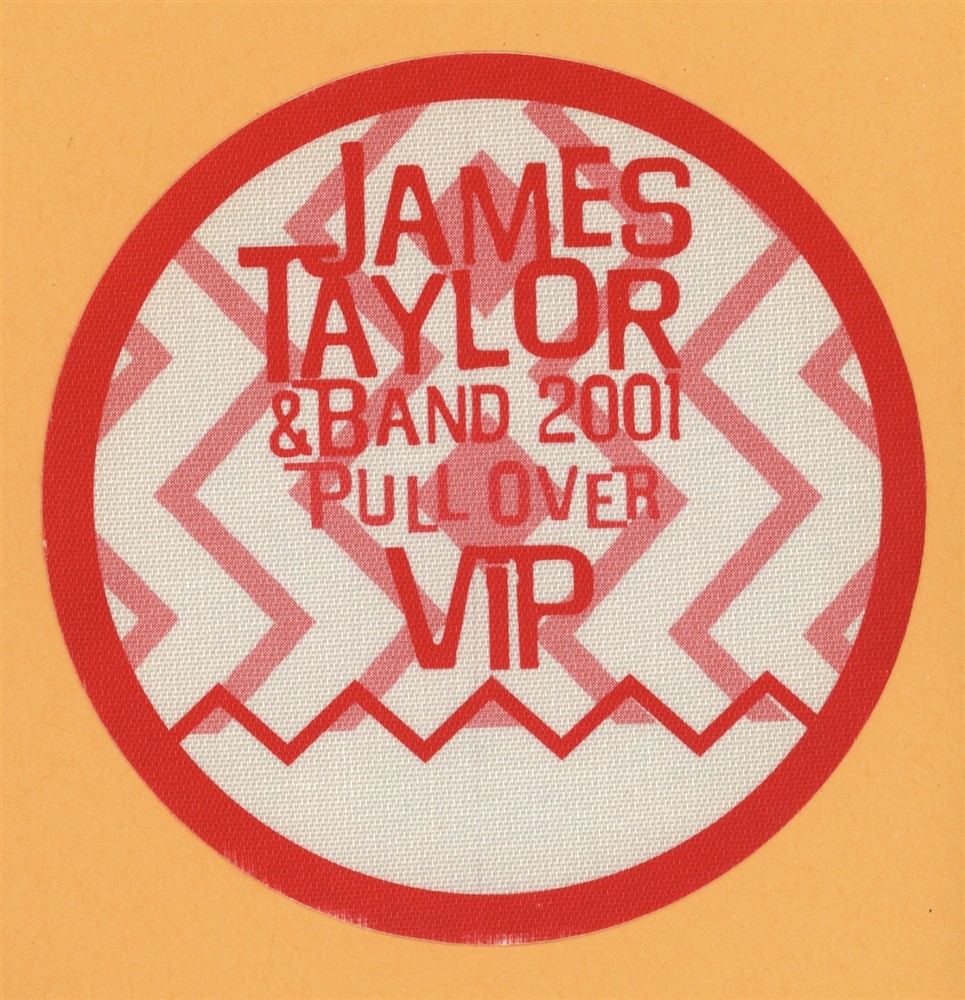 James Taylor 2001 Pull Over Concert Tour VIP Backstage Pass