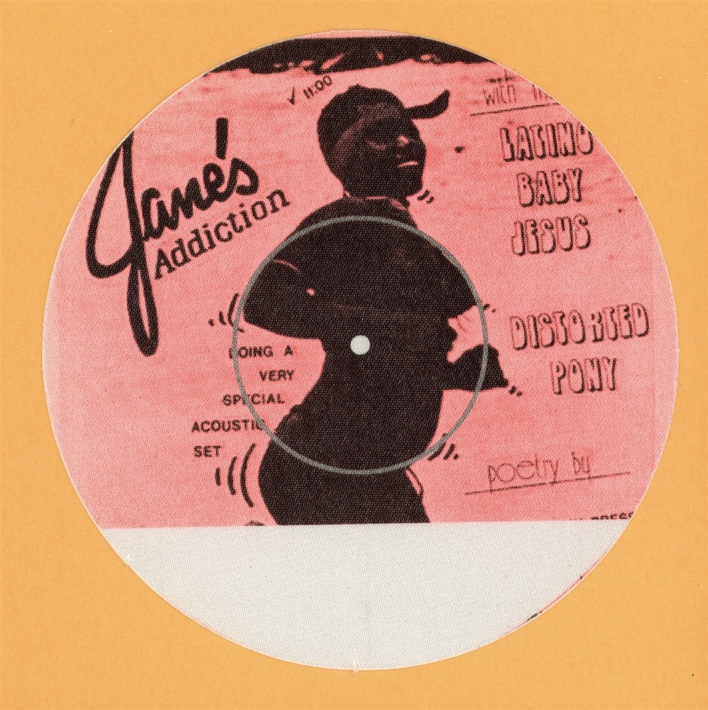 Jane's Addiction 1990 Ritual de lo Habitual Concert Tour VIP Backstage Pass