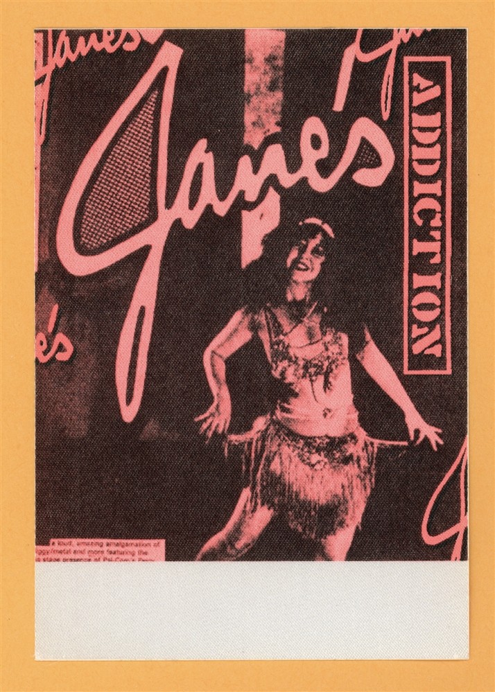 Jane's Addiction 1990 Ritual de lo Habitual Concert Tour WORKING Backstage Pass