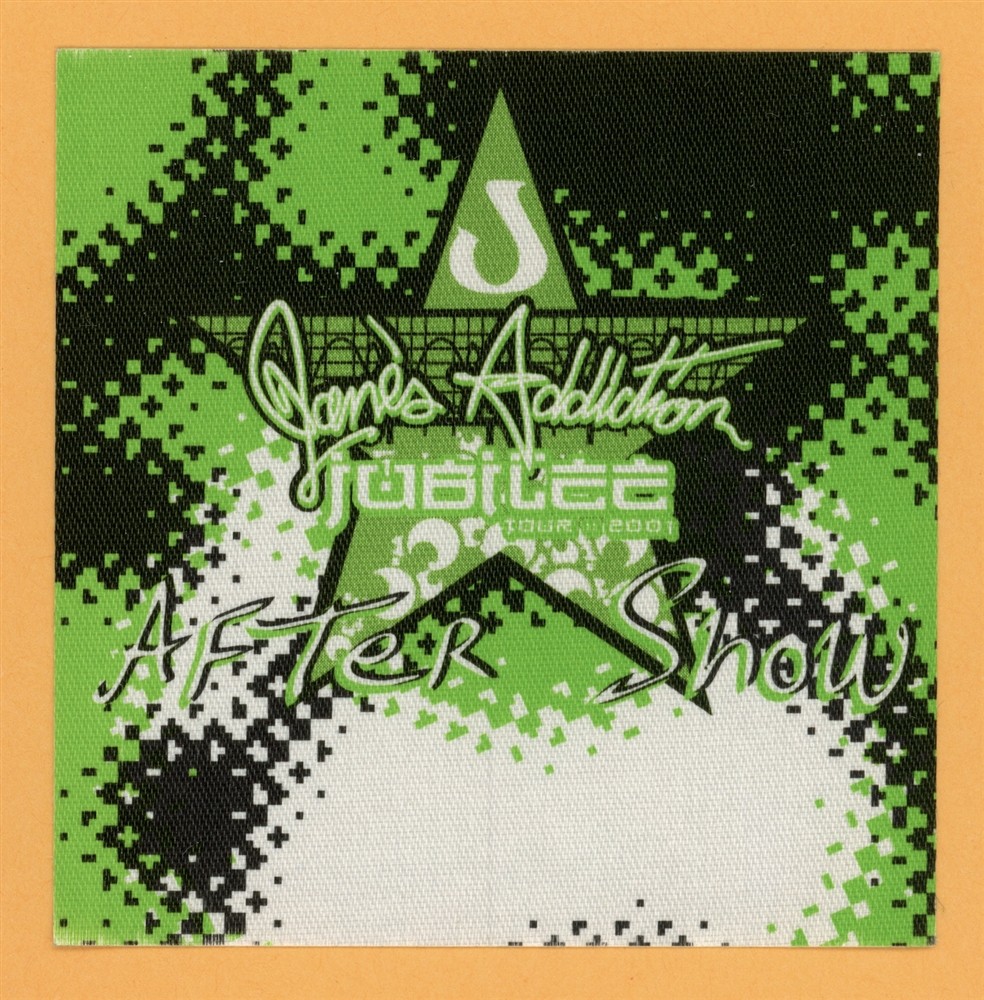 Jane's Addiction 2001 Concert Tour AFTER SHOW Backstage Pass