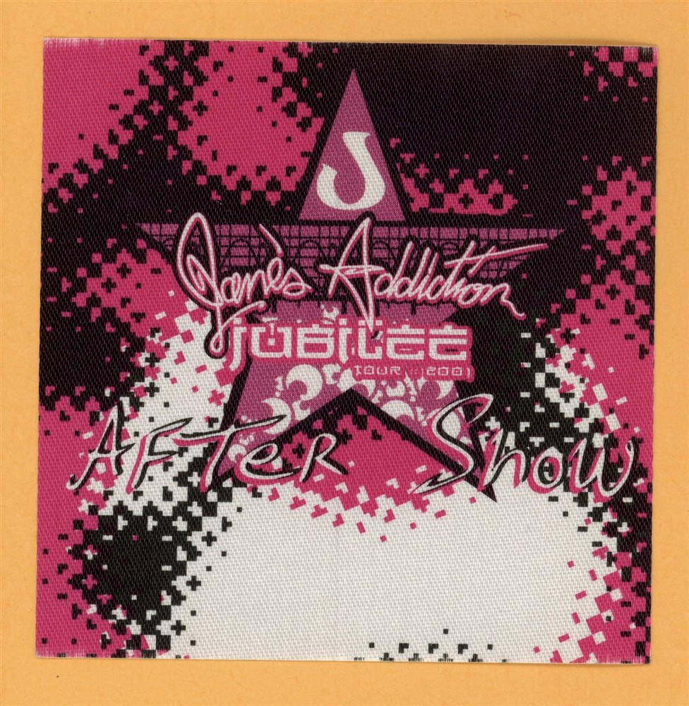 Jane's Addiction 2001 Concert Tour AFTER SHOW Backstage Pass
