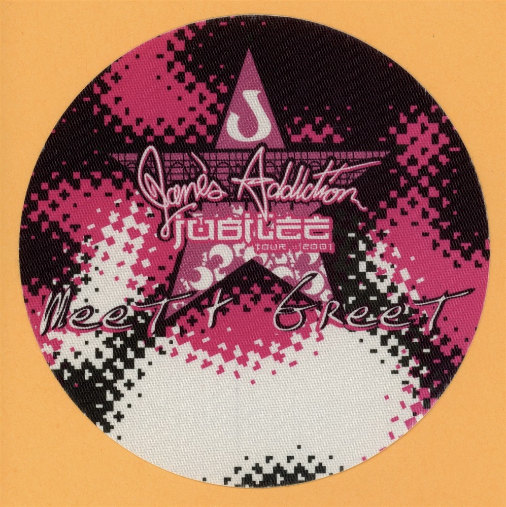 Jane's Addiction 2001 Concert Tour MEET & GREET Backstage Pass