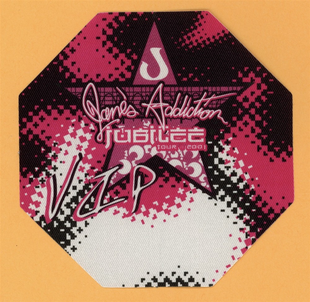 Jane's Addiction 2001 Concert Tour VIP Backstage Pass