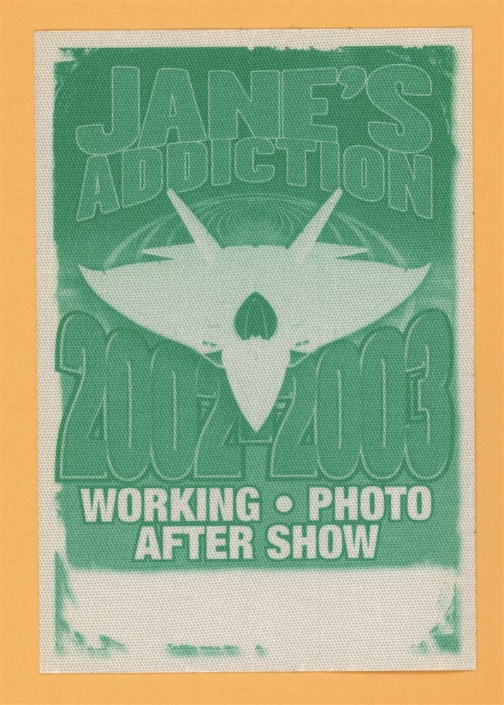 Jane's Addiction 2002 Strays Concert Tour WORKING Backstage Pass