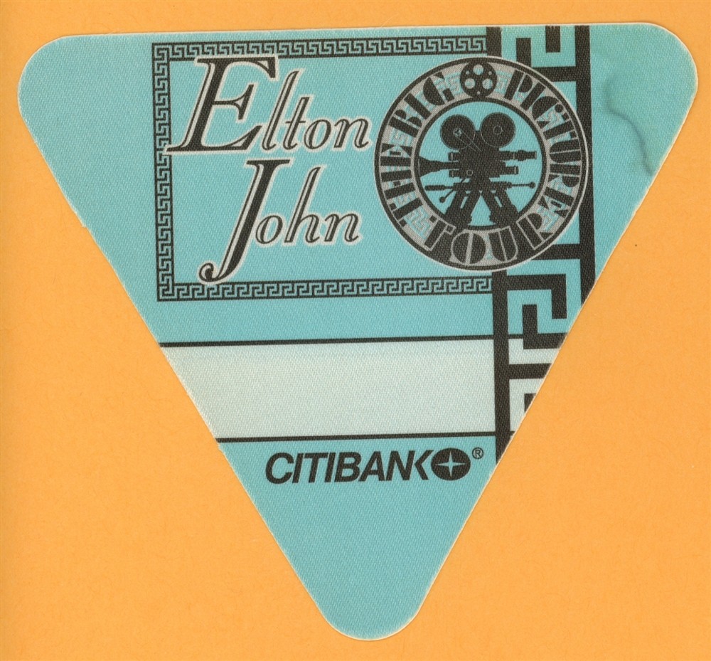 Elton John Vintage Satin Backstage Pass - 1993 Big Picture Tour