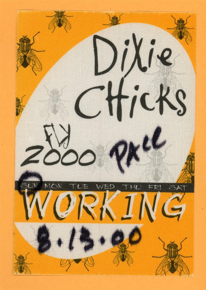 Dixie Chicks Vintage Satin Backstage Pass - 2000 Fly Tour WORKING