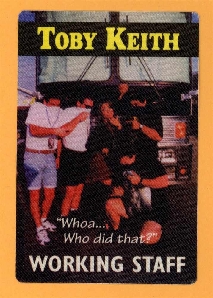 Toby Keith Vintage Tour Backstage Pass #2