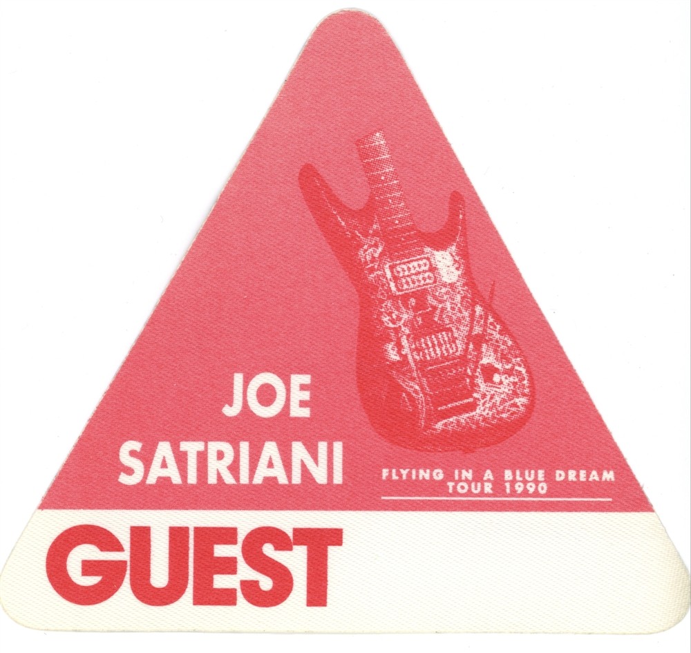 Joe Satriani 1990 Flying in a Blue Dream Concert Tour Guest Backstage Pass