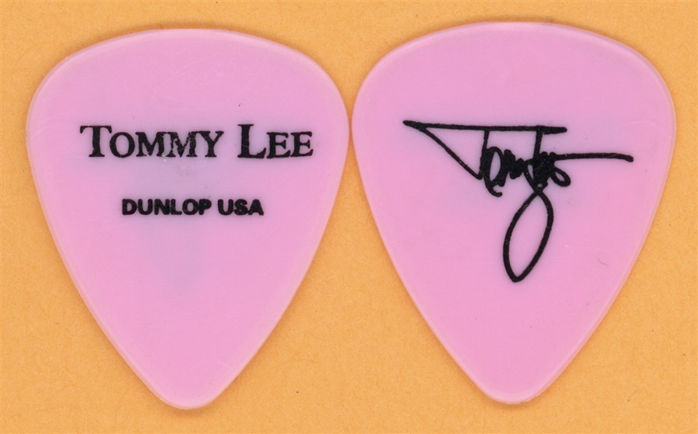 Motley Crue Tommy Lee 2002 Tour Dunlop Color Series Pink Guitar Pick