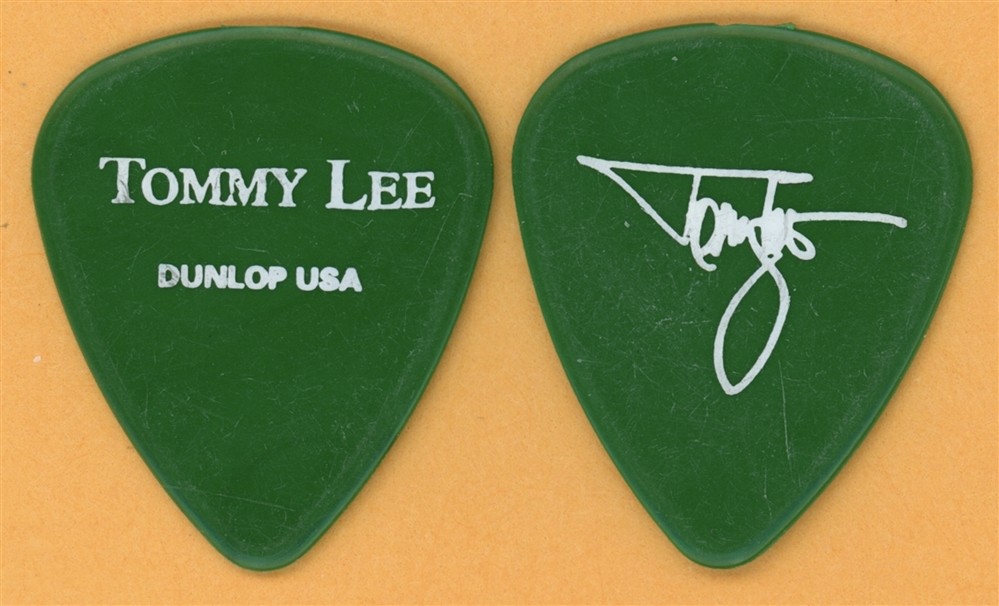 Motley Crue Tommy Lee 2002 Tour Dunlop Color Series Green Guitar Pick