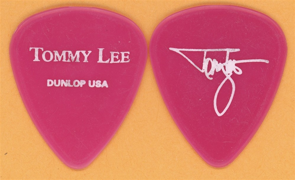 Motley Crue Tommy Lee 2002 Tour Dunlop Color Series Fuchsia Guitar Pick