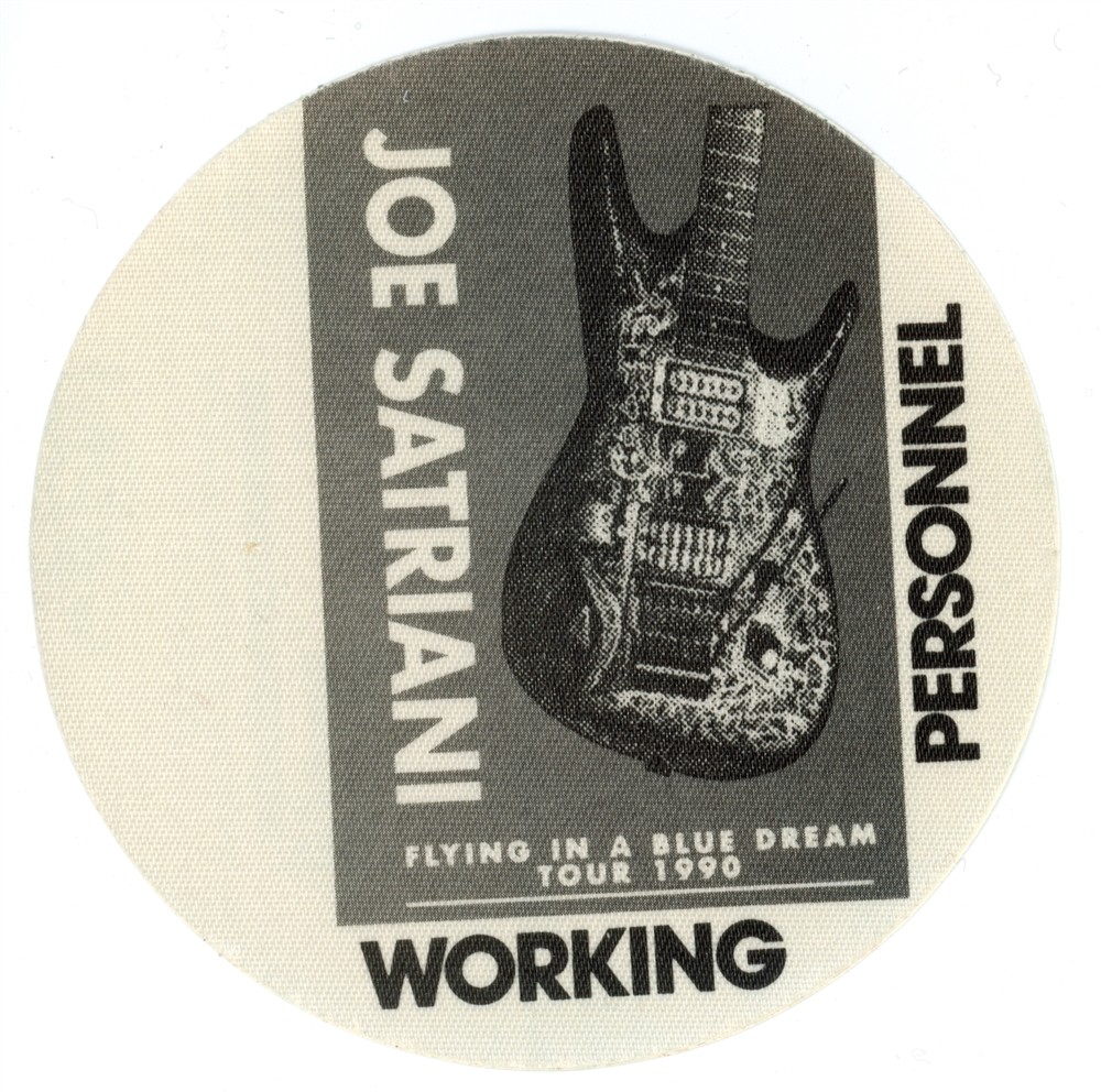 Joe Satriani 1990 Flying in a Blue Dream Concert Tour Working Backstage Pass