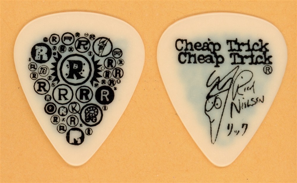 Cheap Trick Rick Nielsen Translucent White Original Guitar Pick - 2000 Tour