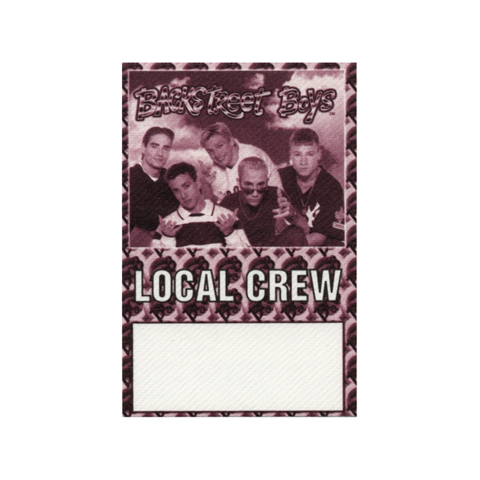 Backstreet Boys 1998 Backstreet's Back Concert Tour Local Crew Backstage Pass