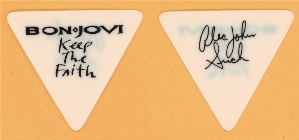Bon Jovi Alec John Such Vintage Guitar Pick - 1993 Keep The Faith Tour