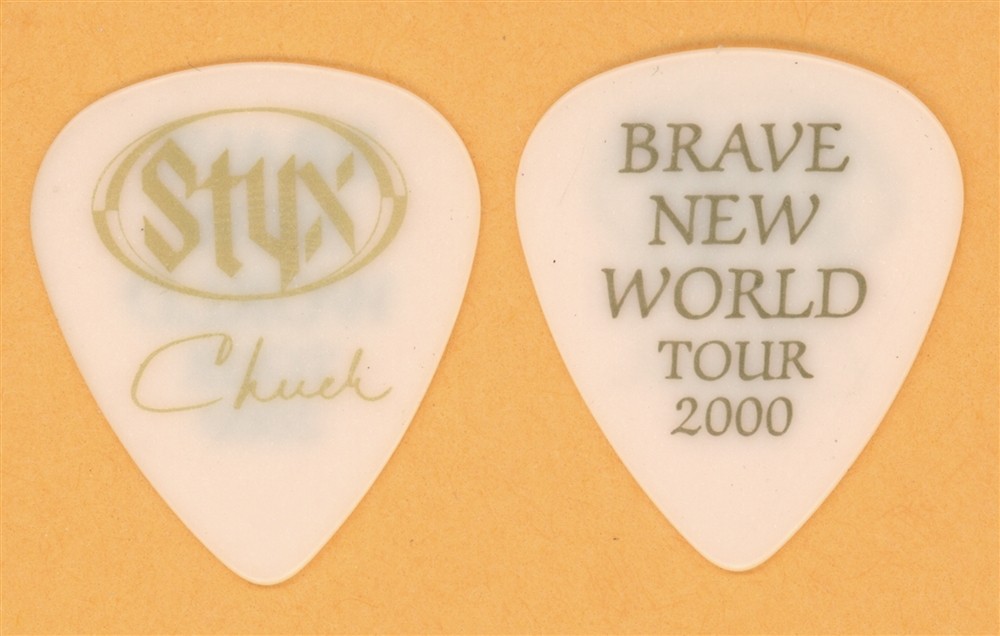 Styx Chuck Panozzo Vintage Guitar Pick - 2000 Brave New World Tour