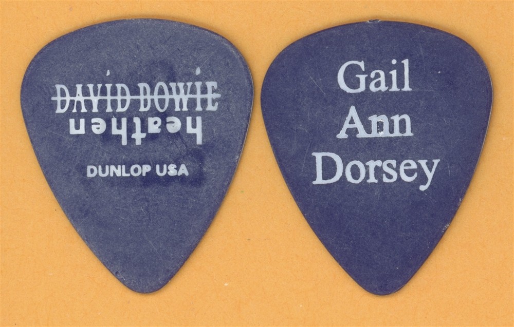 David Bowie Gail Ann Dorsey Vintage Guitar Pick - 2002 Heathen Tour