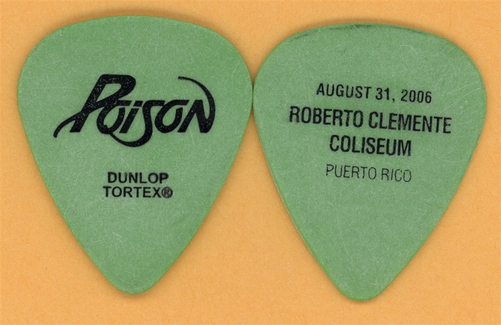Poison Bobby Dall Puerto Rico Vintage Guitar Pick - 2006 20th Anniversary Tour