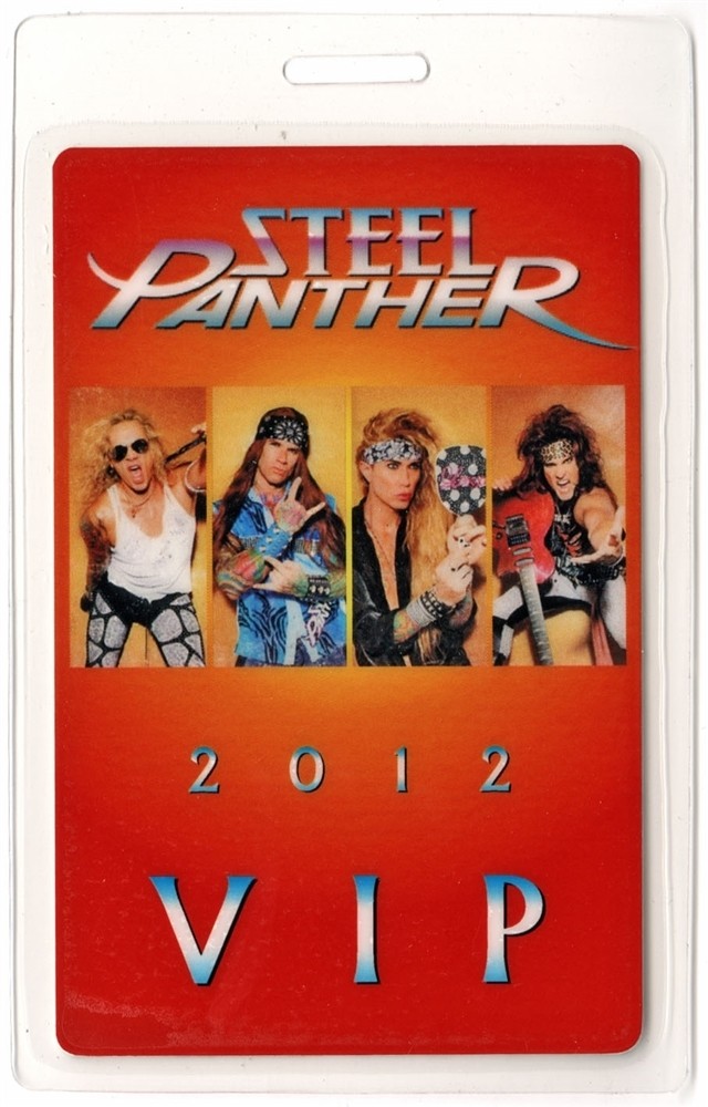 Steel Panther 2012 Balls Out Concert Tour VIP Laminated Backstage Pass