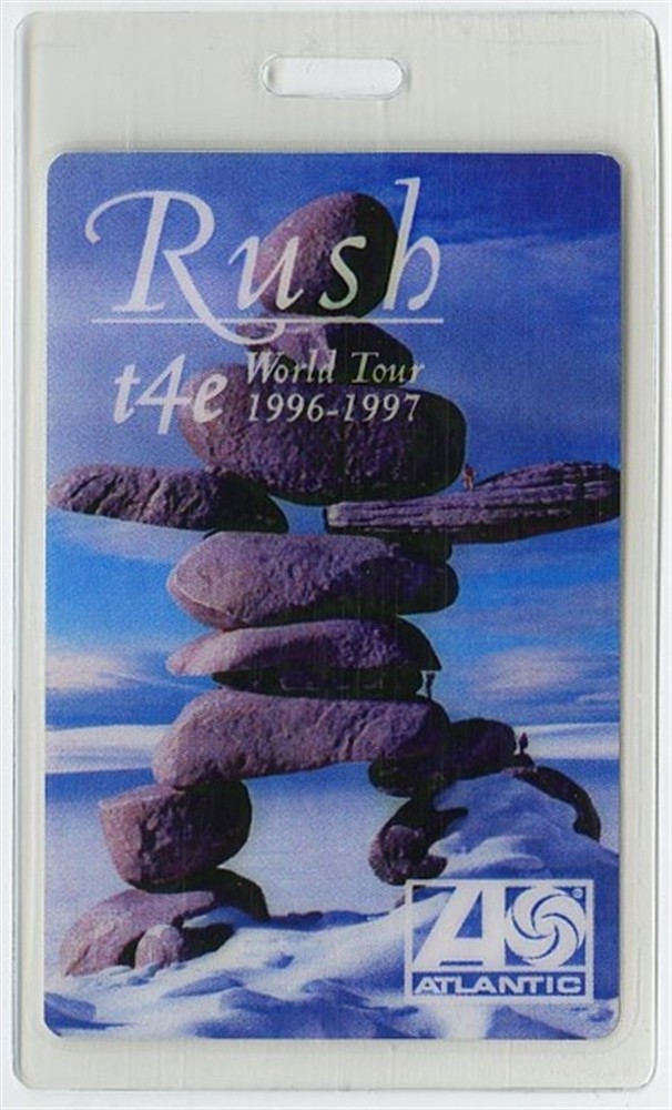 Rush 1996 Test For Echo Concert Tour Alantic Records Laminated Backstage Pass