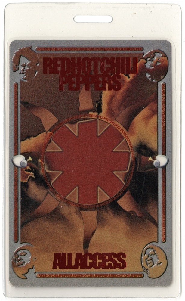 Red Hot Chili Peppers 2001 Concert Tour All Access Laminated Backstage Pass