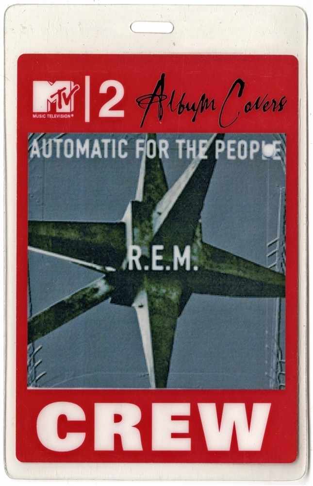 REM 2004 Automatic for the People Concert Tour Crew Laminated Backstage Pass