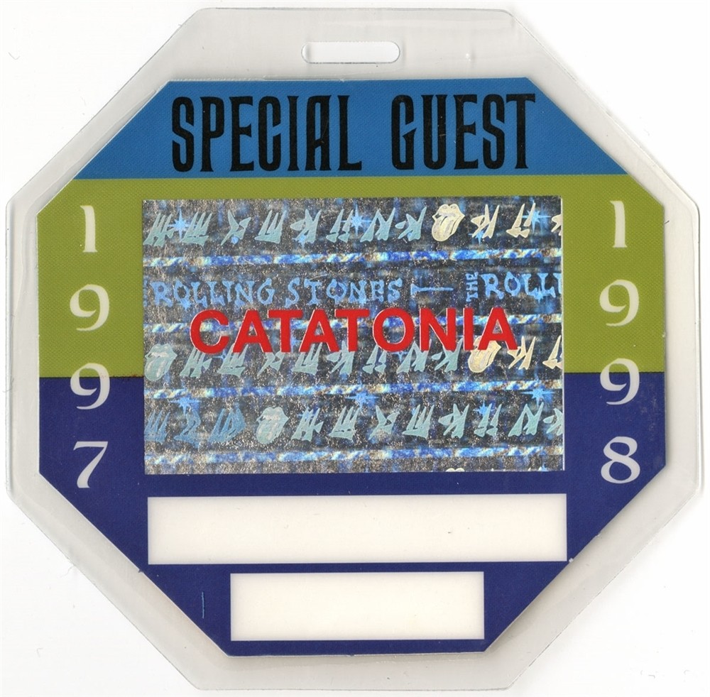 Rolling Stones 1997 Laminated Backstage Pass Bridges to Babylon Tour