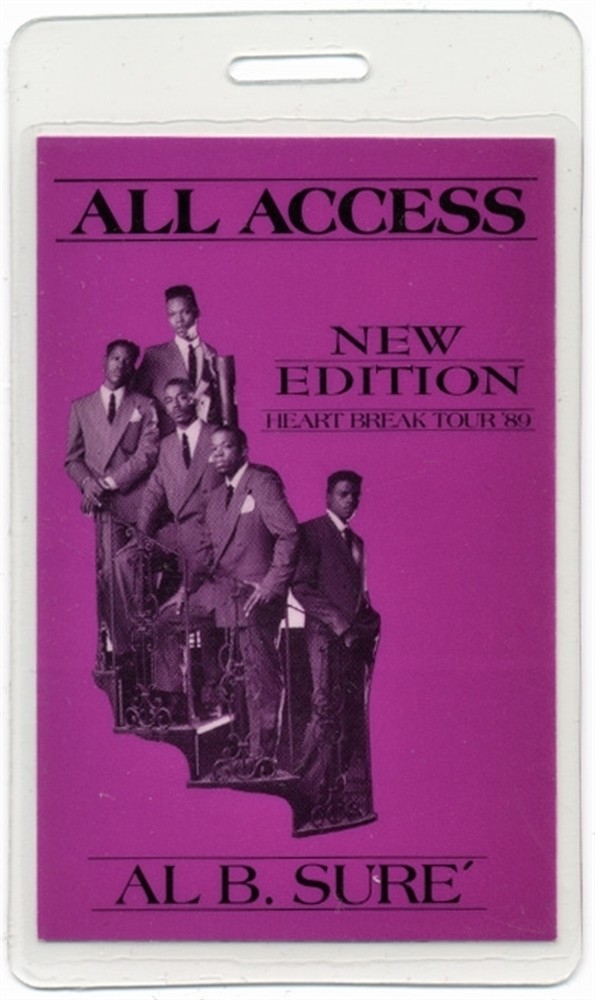 New Edition 1989 Heart Break Concert Tour All Access Laminated Backstage Pass