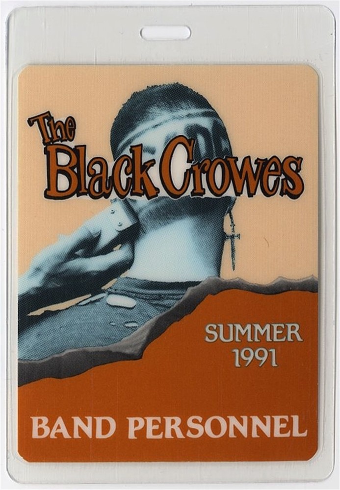 Black Crowes 1991 Concert Tour AC/DC Crew Laminated Backstage Pass
