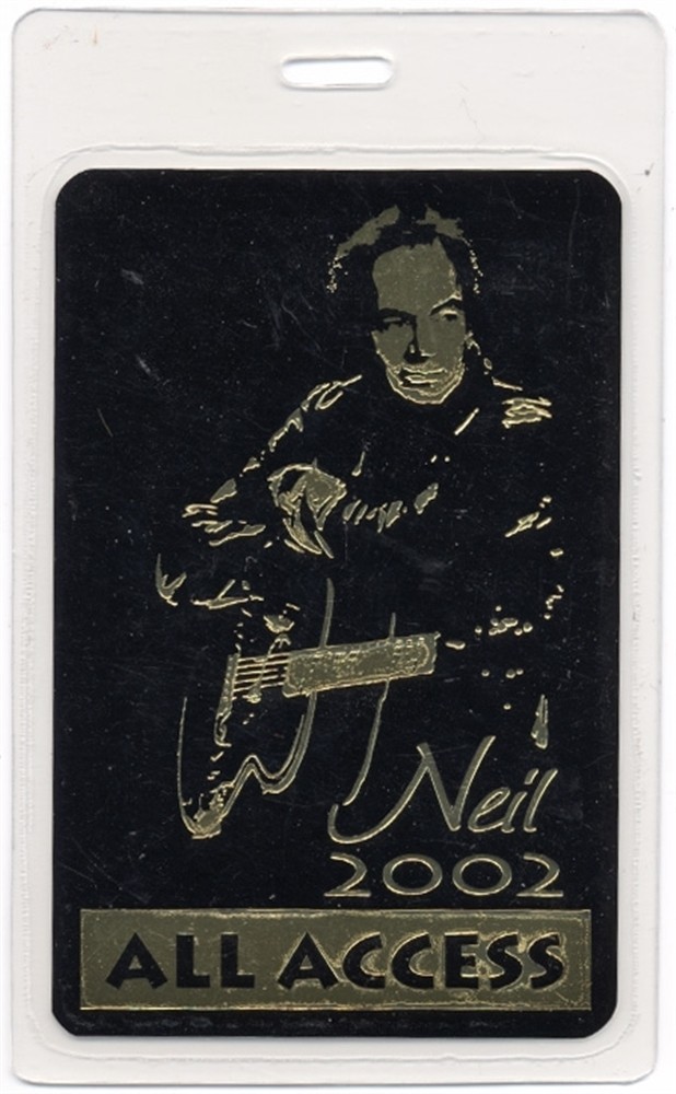 Neil Diamond 2002 Concert Tour All Access Foil Laminated Backstage Pass