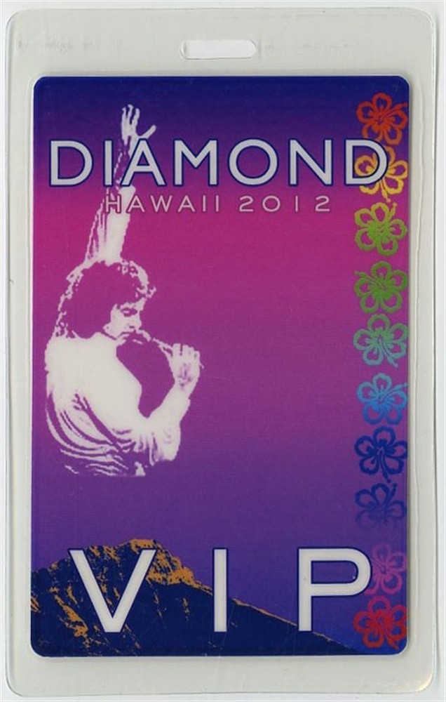 Neil Diamond 2012 Hawaii Concert Tour VIP Laminated Backstage Pass