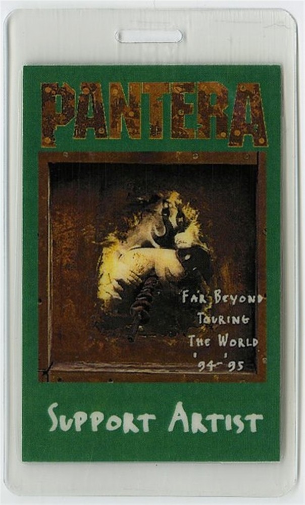 Pantera 1994 Concert Laminated Backstage Pass Far Beyond Driven Tour