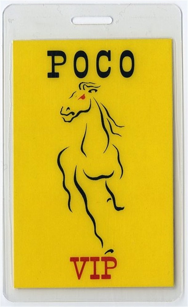 Poco 2002 Running Horse Concert Tour VIP Laminated Backstage Pass