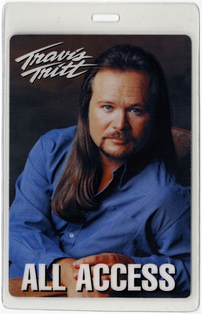 Travis Tritt 2000 Down the Road I Go Tour All Access Laminated Backstage Pass