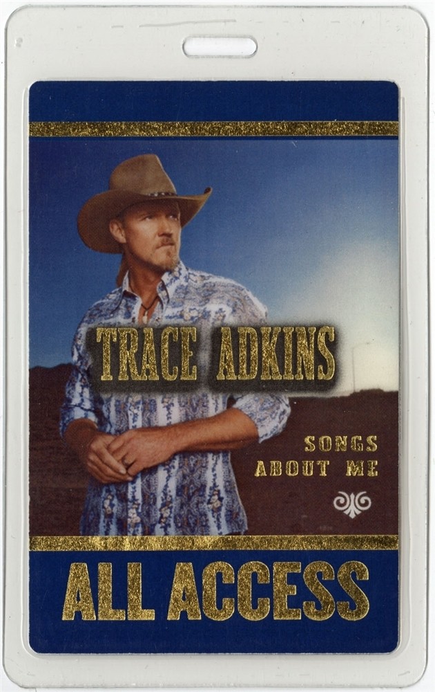 Trace Adkins 2005 Concert Tour All Access Foil Laminated Backstage Pass