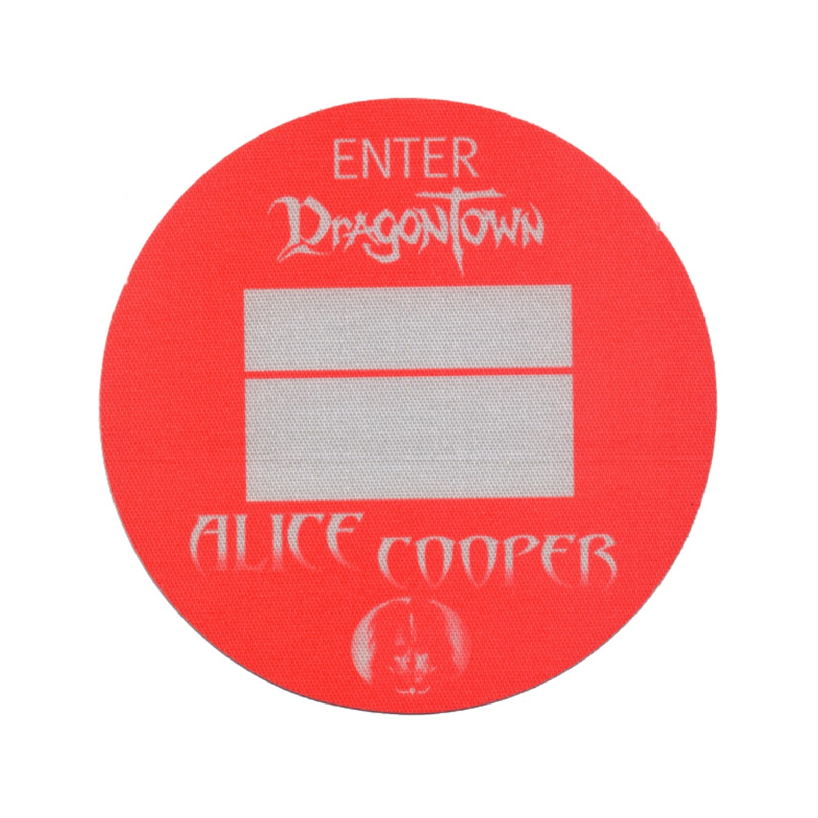Alice Cooper 2002 Dragontown Concert Tour VIP Backstage Pass