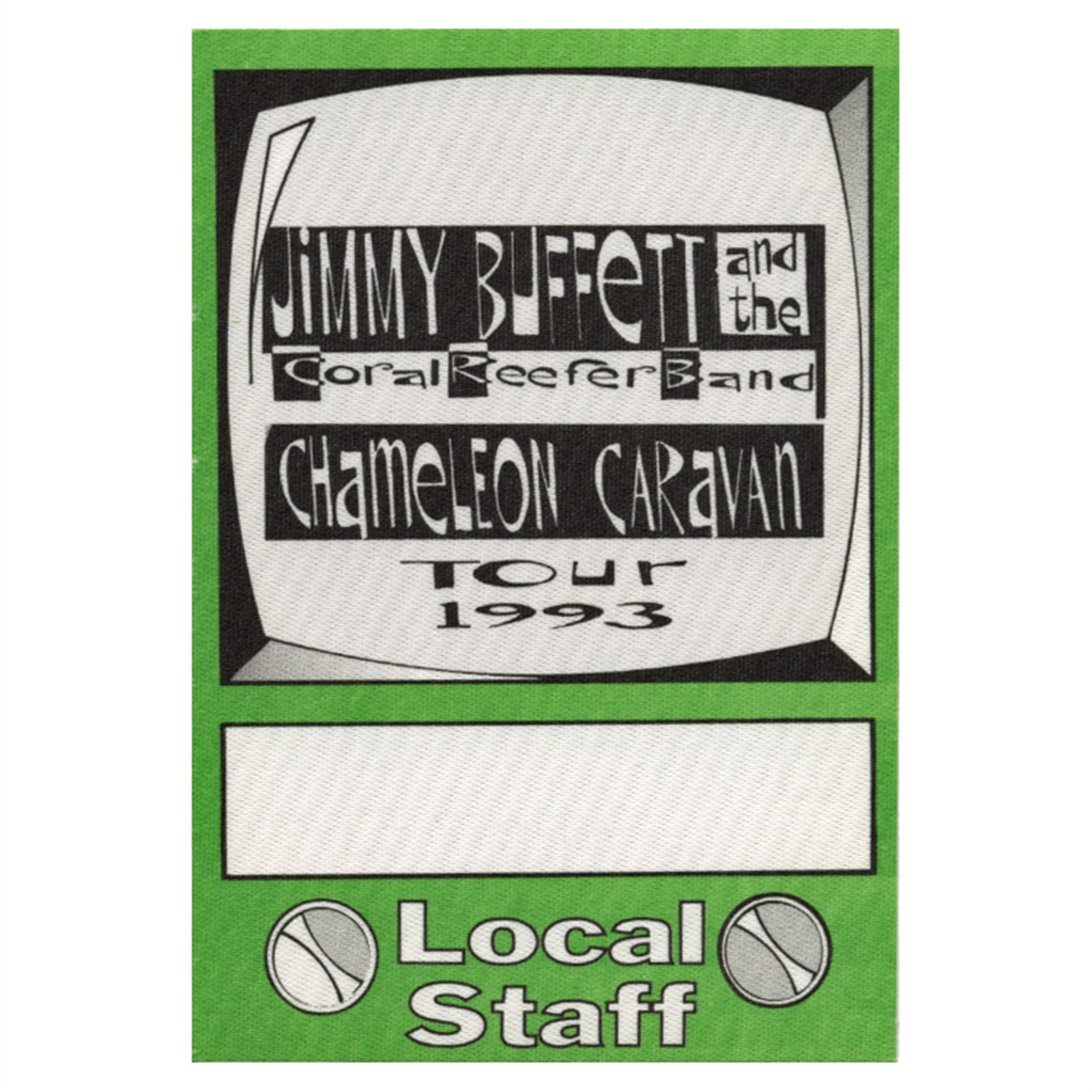 Jimmy Buffett 1993 Chameleon Caravan Concert Tour Local Staff Backstage Pass