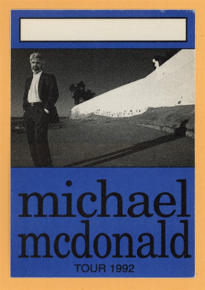 Michael McDonald 1992 Doobie Brothers Concert Tour Backstage Pass